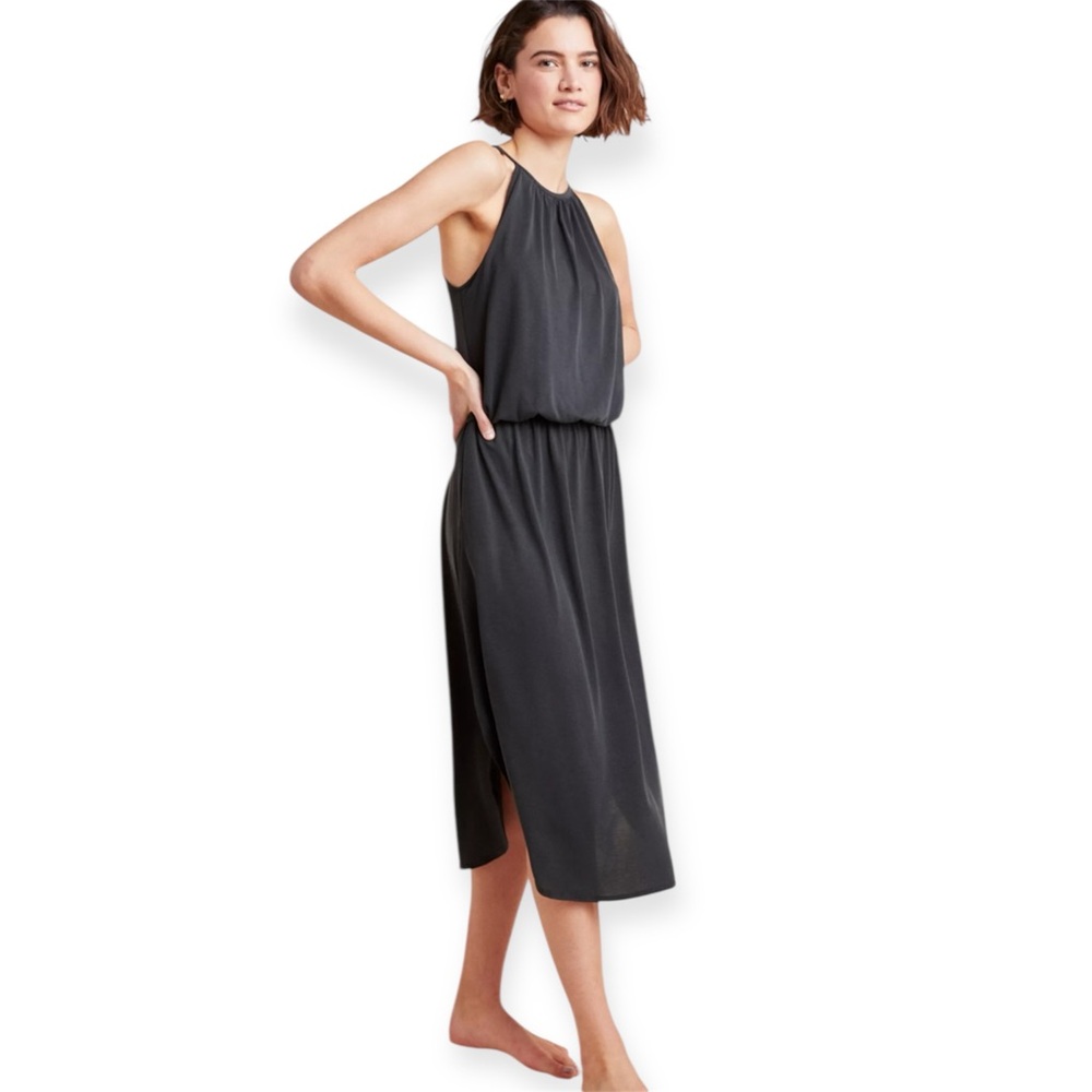 Anthropologie Cupro Midi Dress
